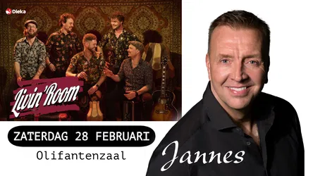 Dieka Saturday 28 Februari 2026 - Olifantenzaal: JANNES en Living Room | Crossway:  .....